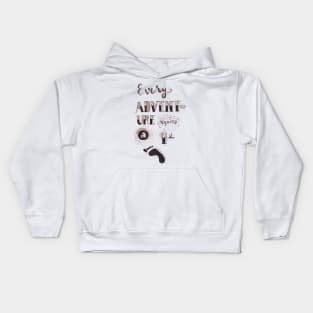 Every adventure requires a first step Kids Hoodie